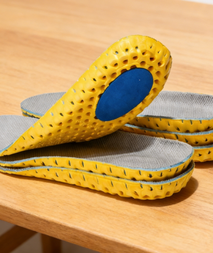Double-layer breathable bubble foam insoles ?C sweat-wicking and shock-absorbing (9 pairs)
